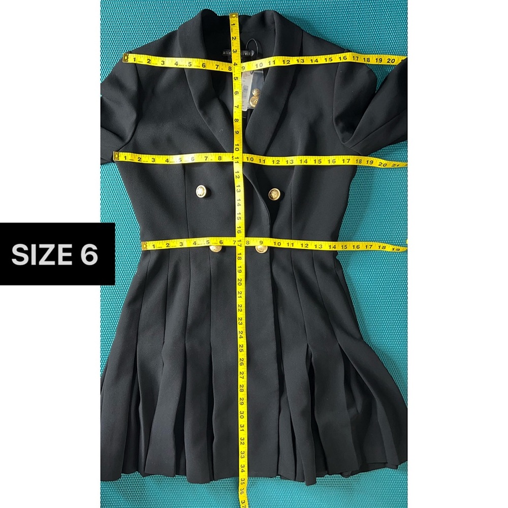 Alice + Olivia Kyrie Black Tuxedo Mini Dress - Picture 9 of 16